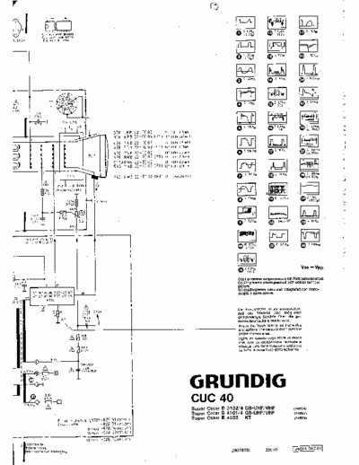 Grundig B 3102 Chassis CUC40
Super Color B 3102/4 
Super Color B 4102/4 
Super Color B 4202
Television Set